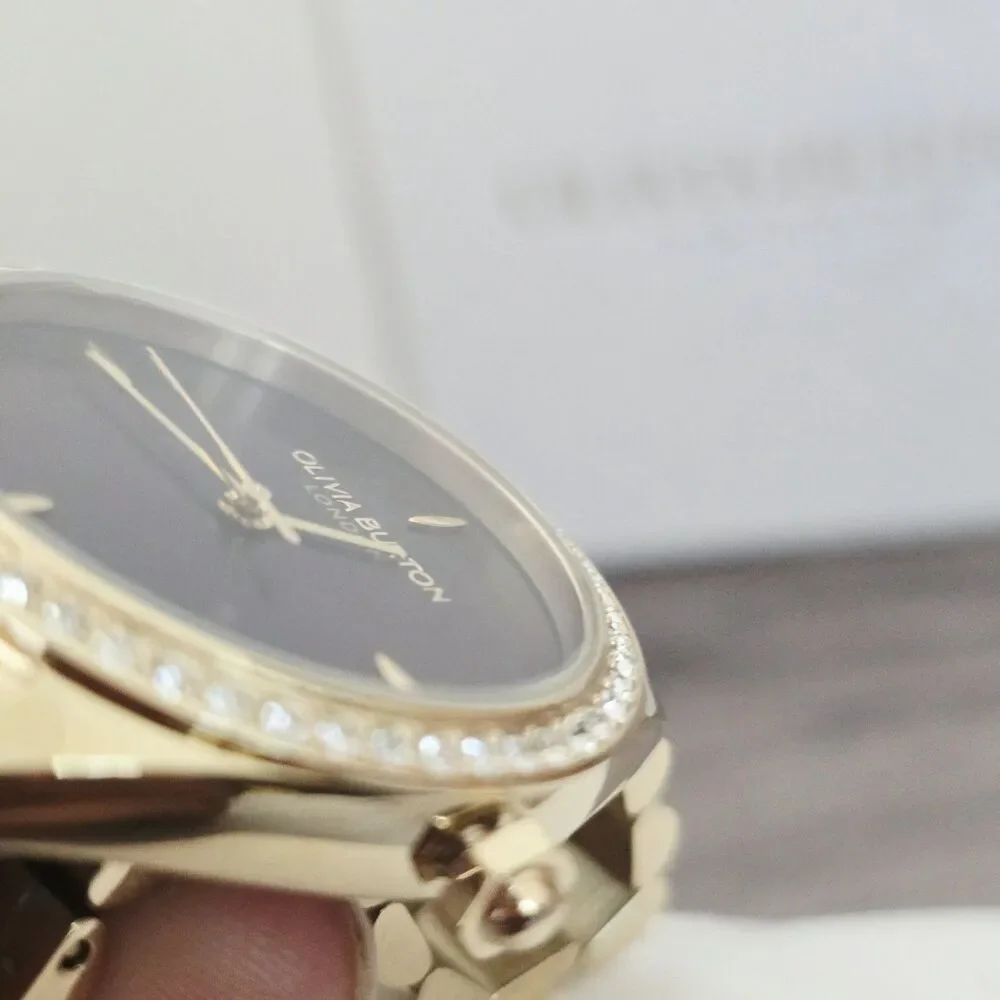 Olivia Burton Women's Bejewelled Le Gold Tone Stainless Steel Bracelet Watch